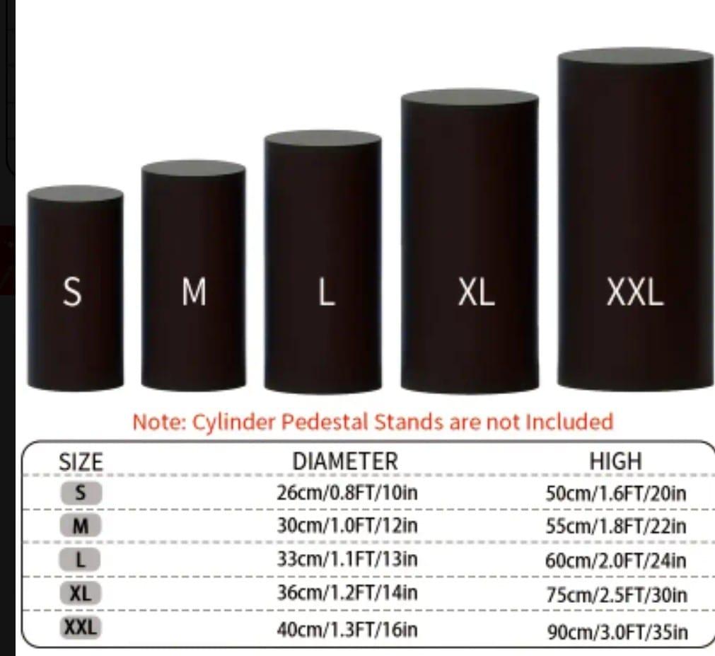 Black Pedestal Stand Cover