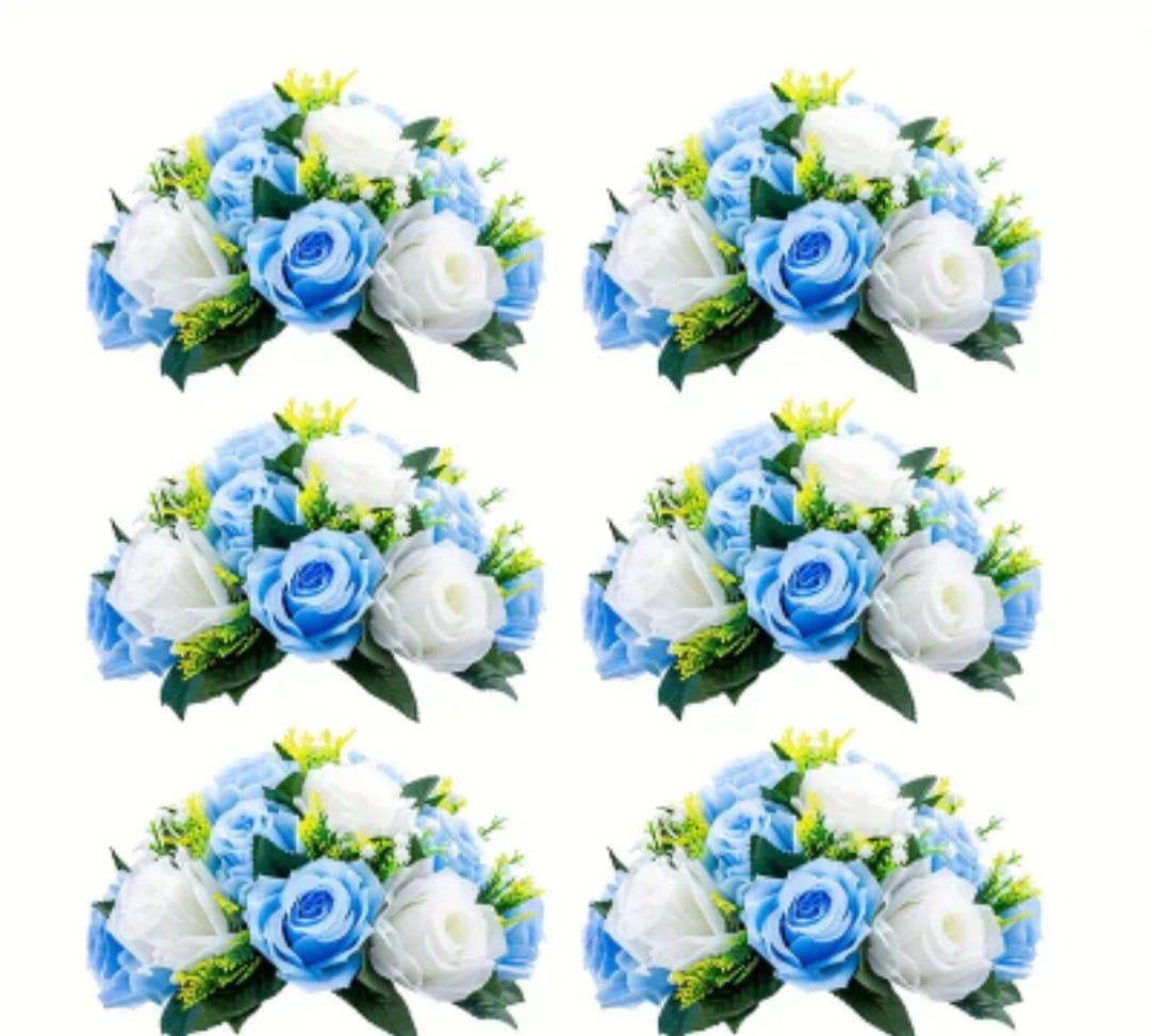 Blue White Flower Balls (1Pc)