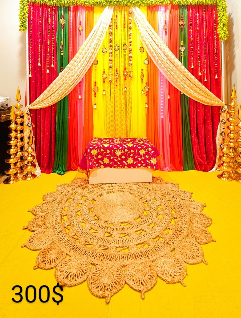 ColorFul Drapes with Kalash Minar