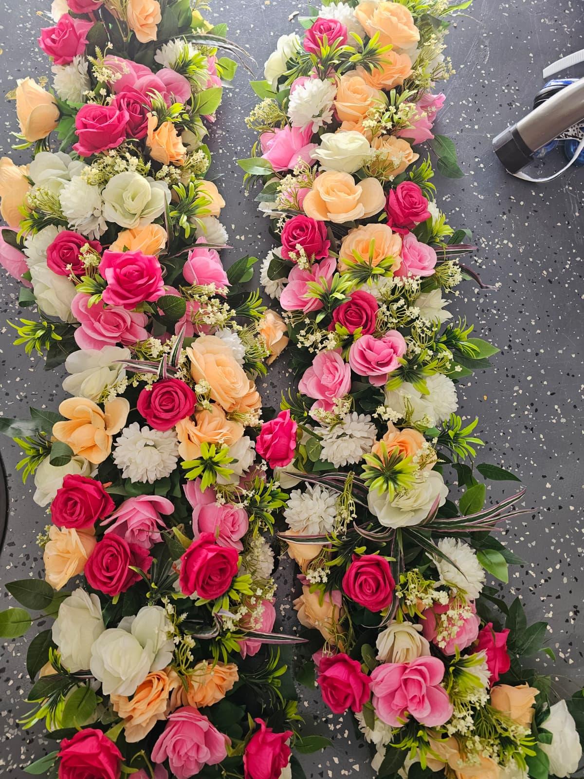 Colored Flower Row (4ft)