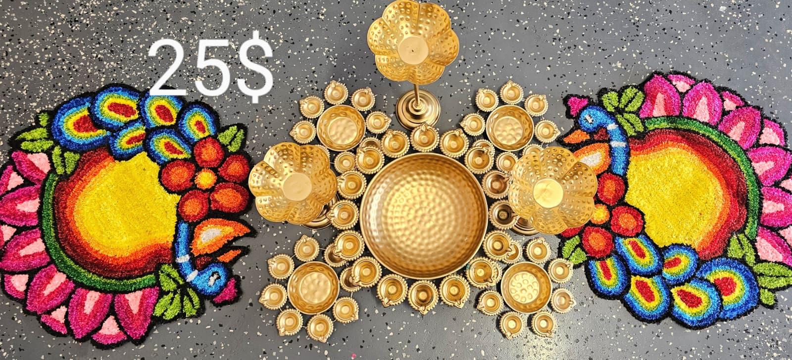 Decor Rangoli and Diya
