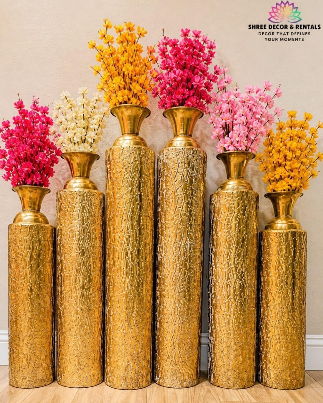 Decorative Golden Metallic Vase