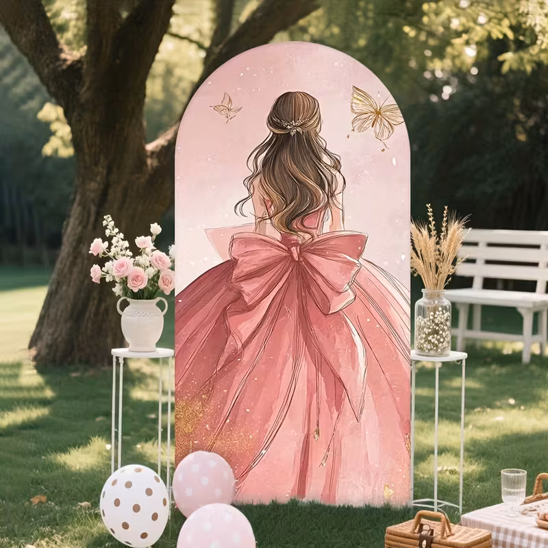 Girl Elegant Pink Arch Cover (6.6ft)