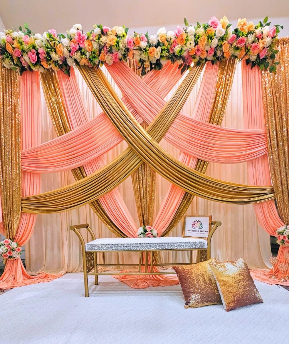 Gold Beige Drapes