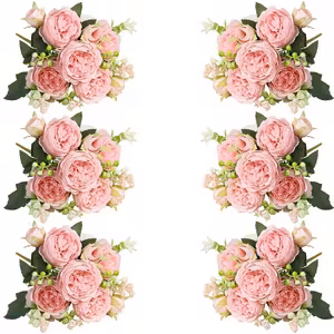 Light Pink Artificial Peony Bouquet (1Pc)