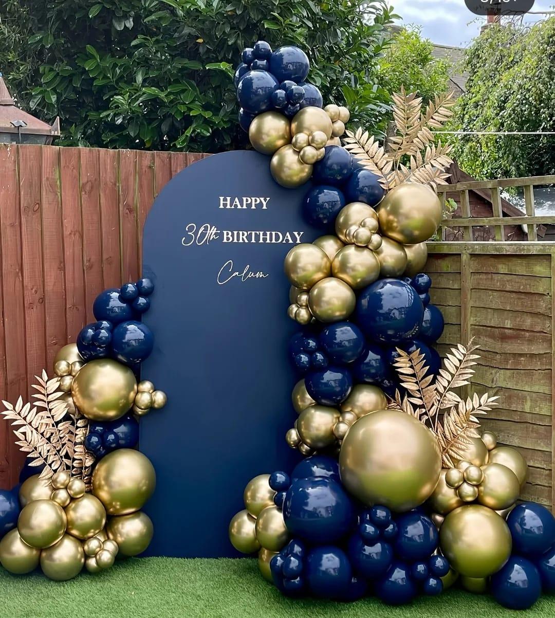 Navy Blue Gold BDay