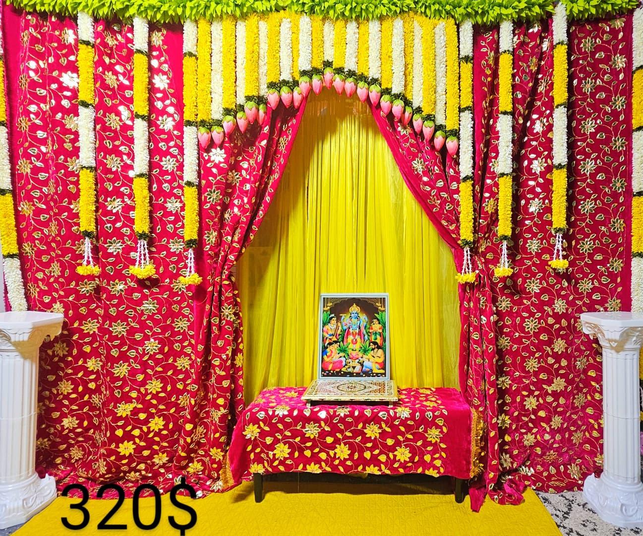 Satyanarayan Poojan - Red and Yellow