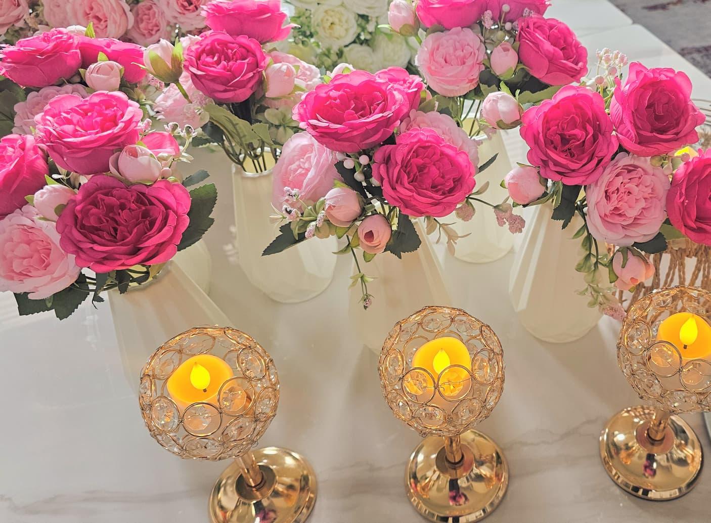 Table Top Decor (Flower+Candle Holder)