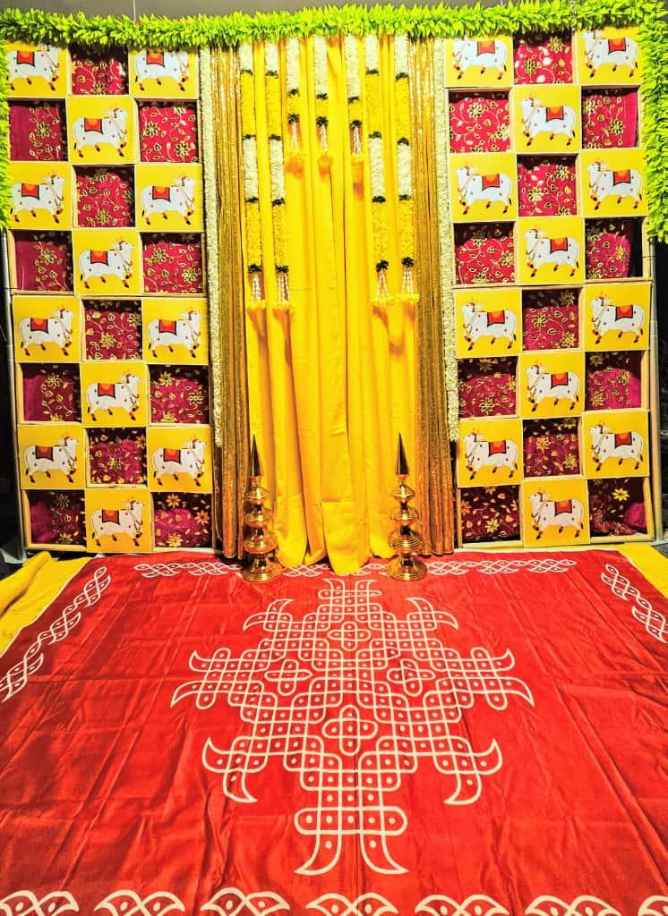 Traditional Cow Backdrop Decor