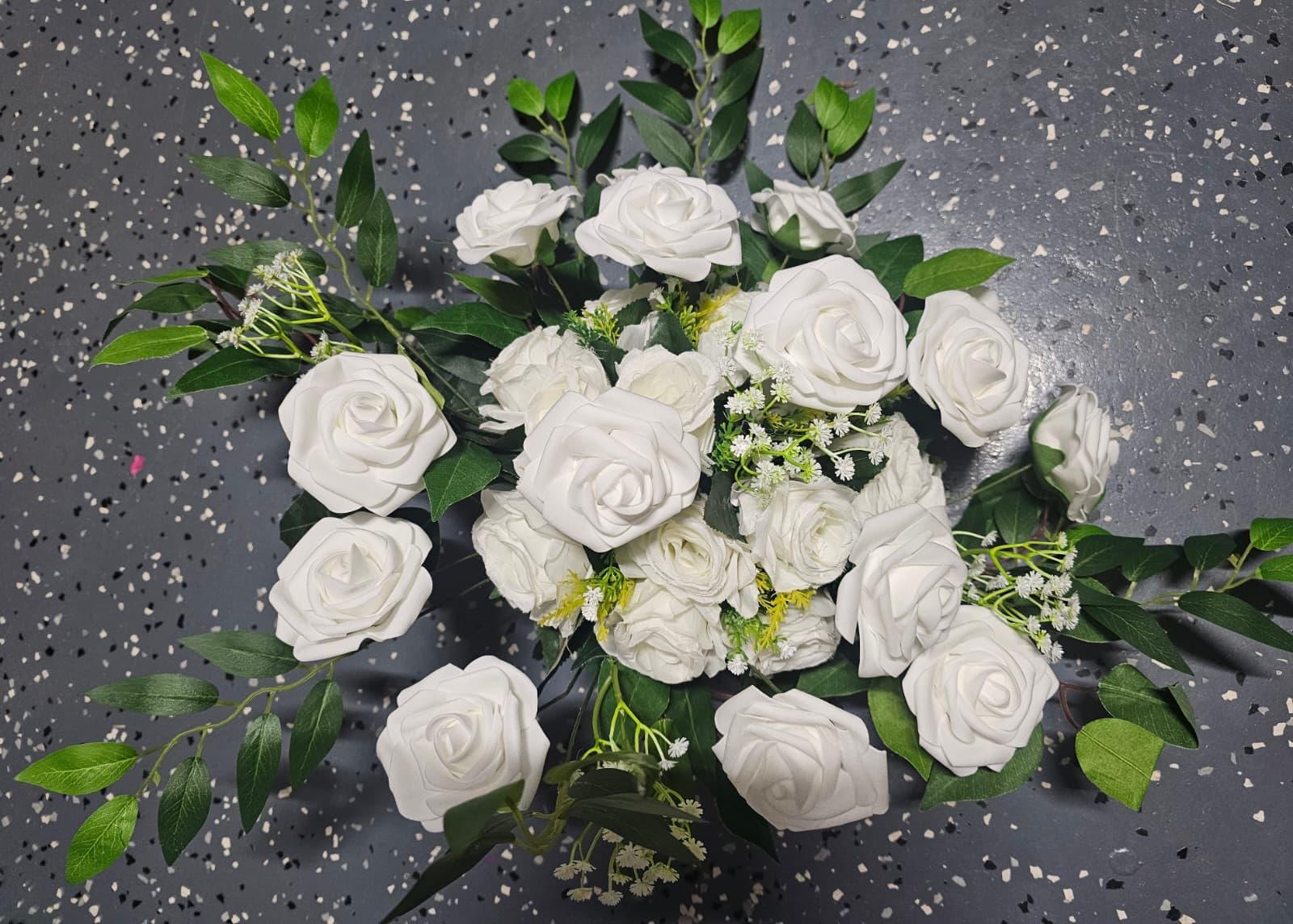 White Flower Leaves Bunch