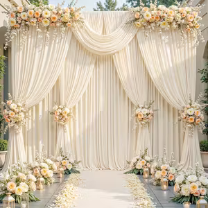 Light Gold Curtain (5ft x 10ft) (1Pc)
