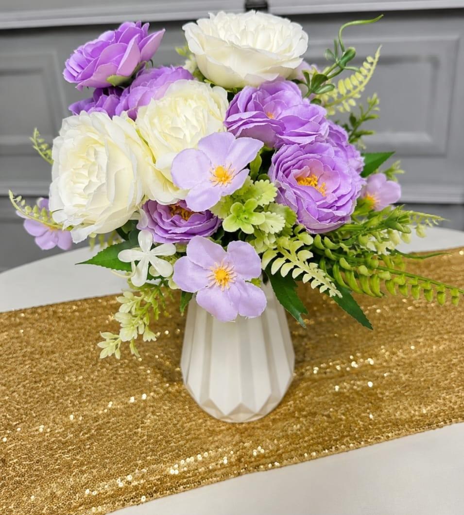 Lavender Romance - Purple & white roses