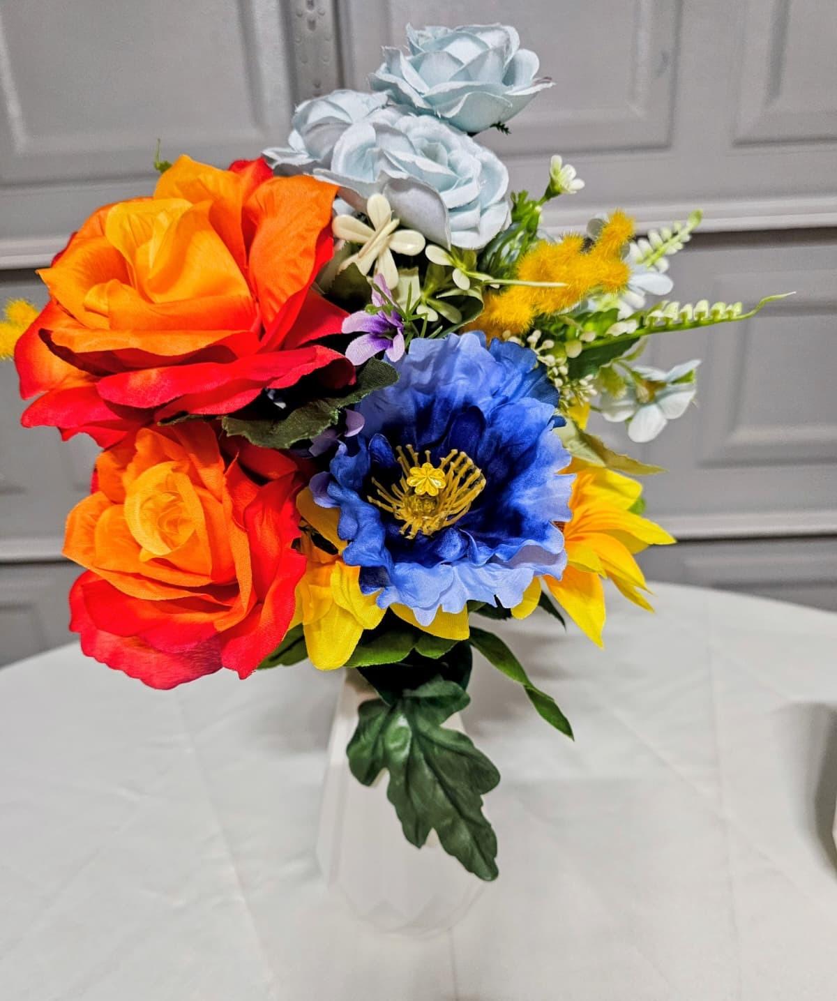 Rainbow Celebration - Red-orange, yellow & blue mix