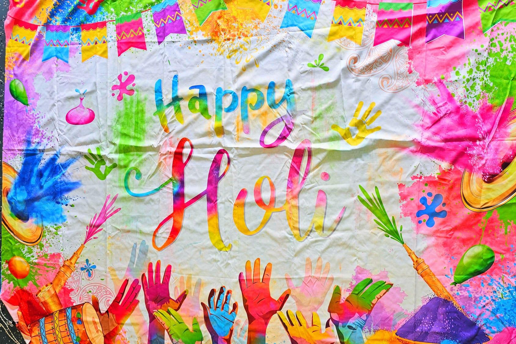 Holi Banner Handprint