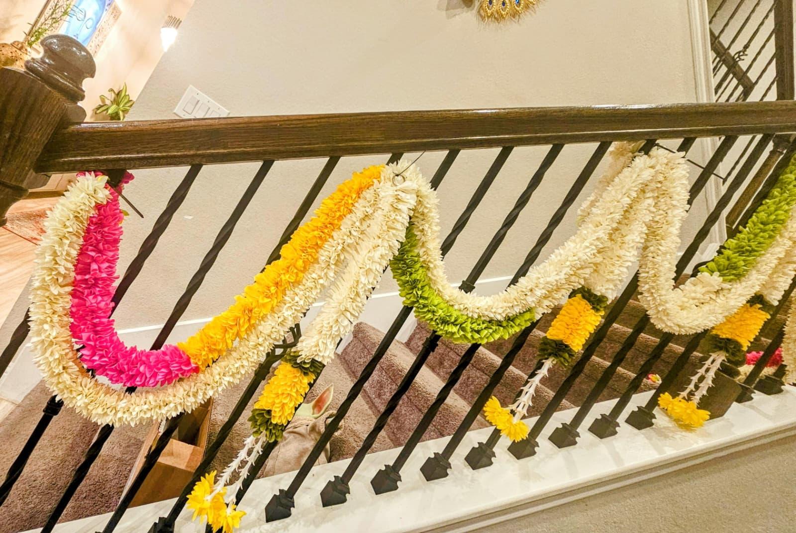 Multi Garland Stairs Arrangement