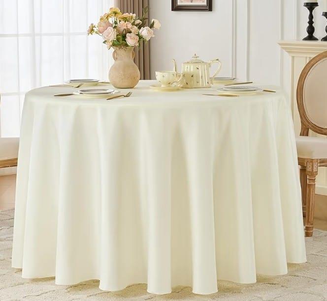 Flowy Round Cover Ivory