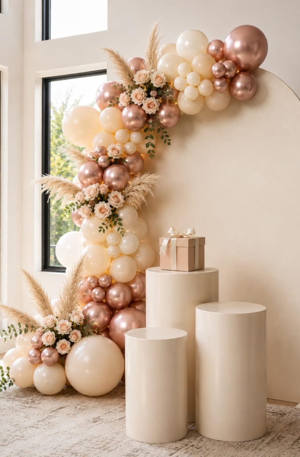Champagne Elegance Balloon Garland
