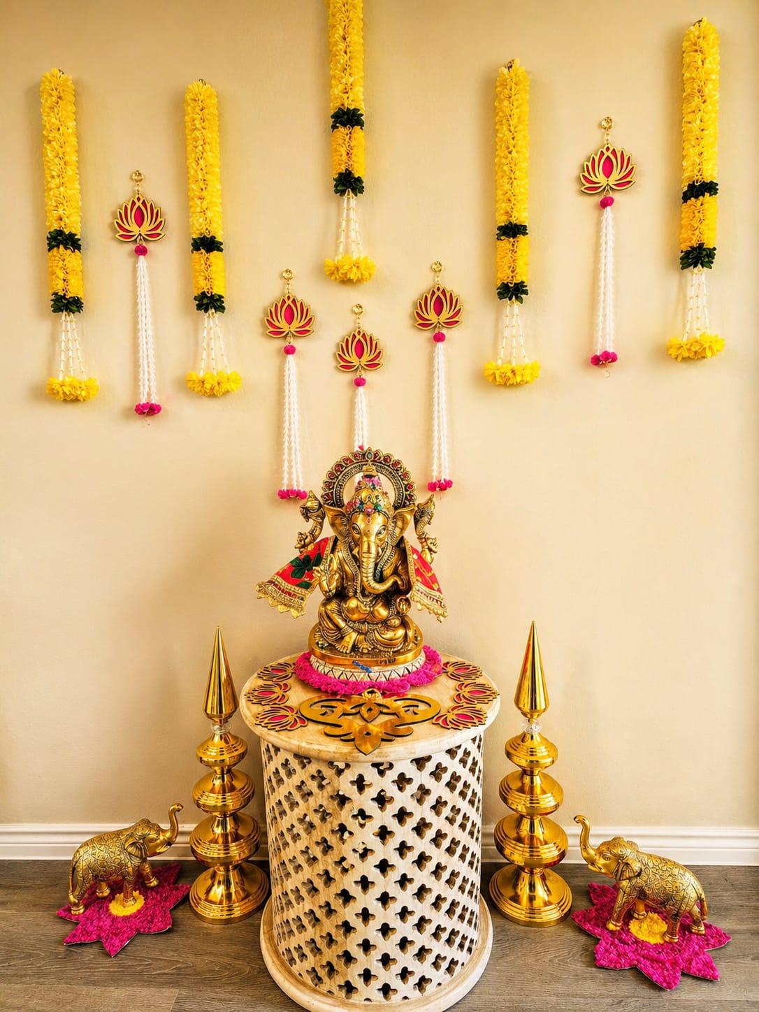 Ganesha Setup Round Stool