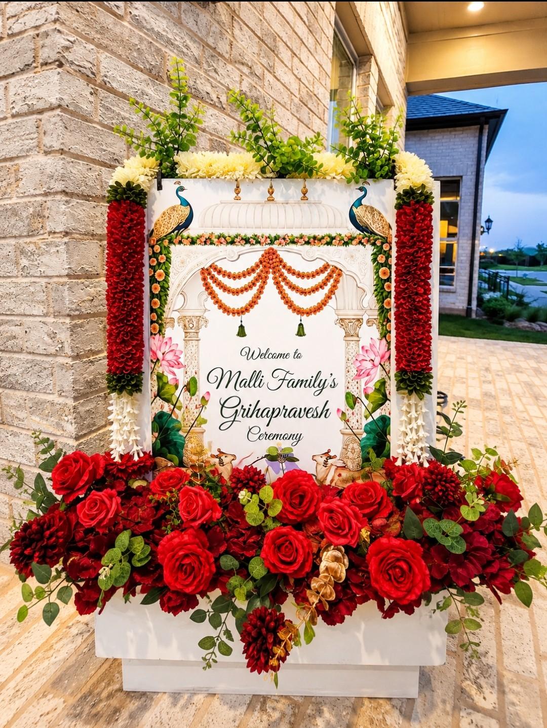 WelcomeBoard-RedFloral
