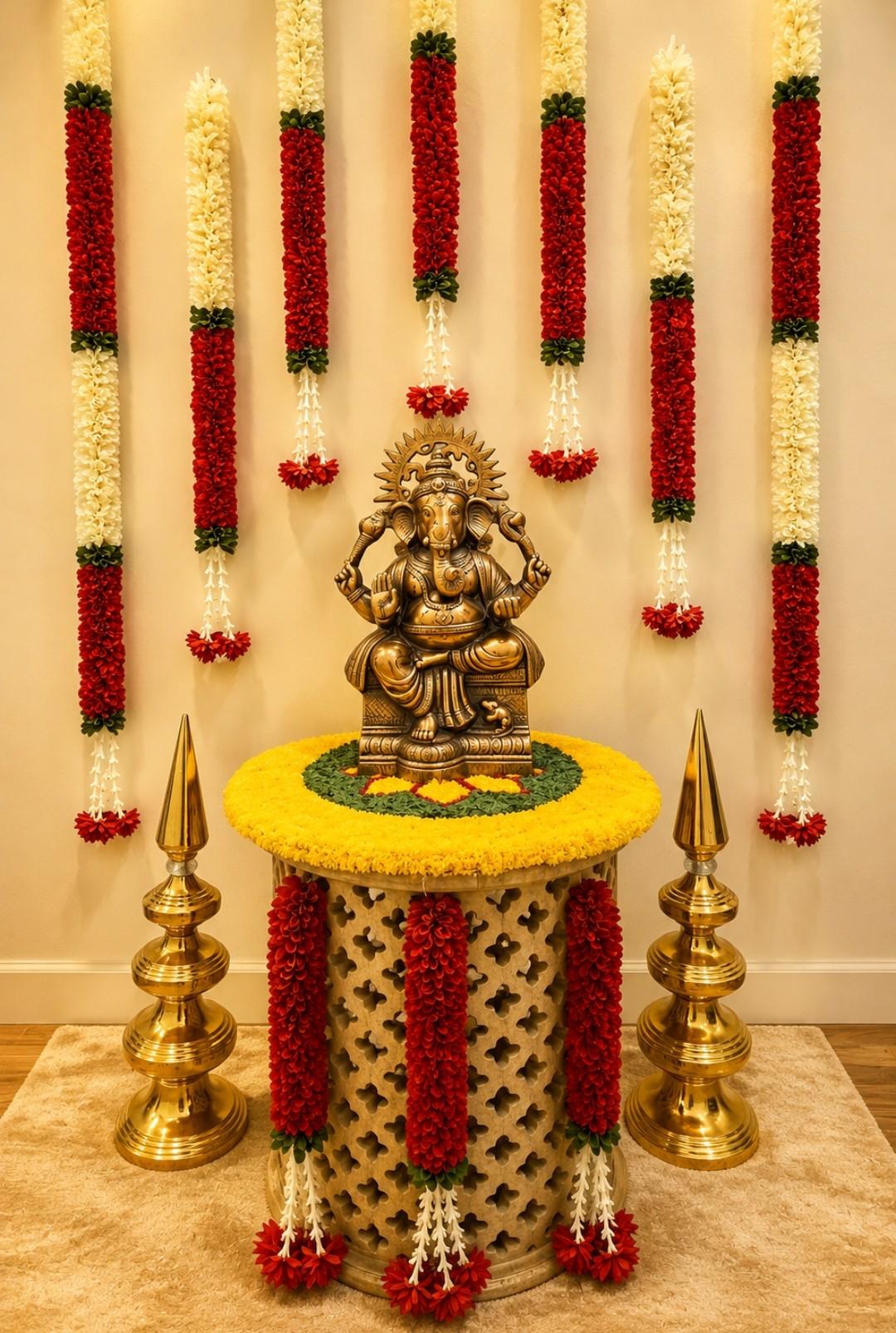 Ganesha Setup Round Red